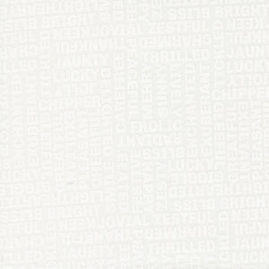 Coriander Seeds Happy Words White 29141 11  by Corey Yoder- Moda- 1 Yard