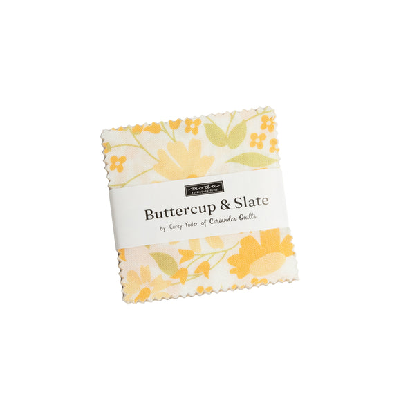 Buttercup & Slate Mini Charm Pack 29150MC  by Corey Yoder- Moda-