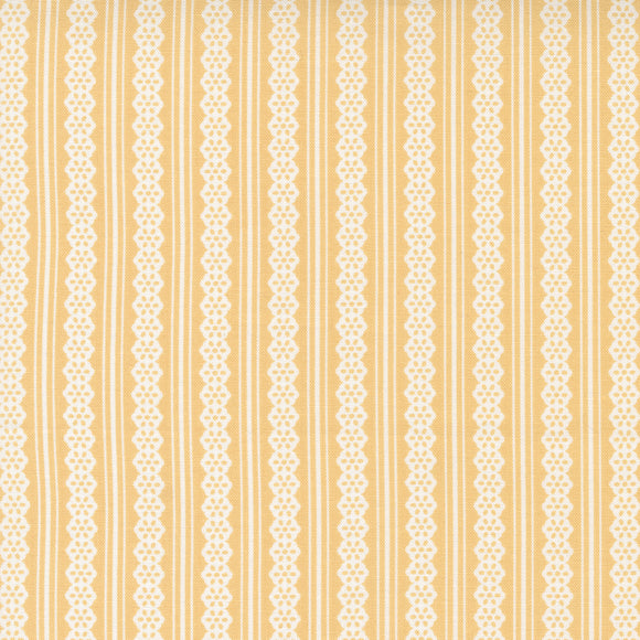 Buttercup & Slate Lacey Stripe Goldenrod 29157 12 by Corey Yoder- Moda- 1 Yard
