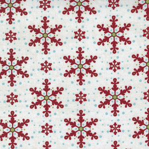 Peppermint Bark Snowflakes Marshmallow 30695 11 by Basic Grey for Moda- 1 Yard
