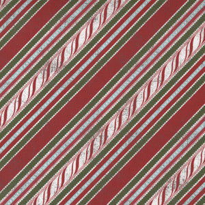 Peppermint Bark Stripes Candy Cane 30696 13 by Basic Grey for Moda- 1 Yard