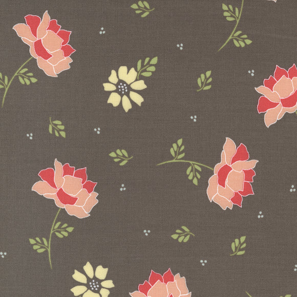 Emma Flourish Charcoal 37630 21 by Sherri and Chelsi- Moda -1 Yard