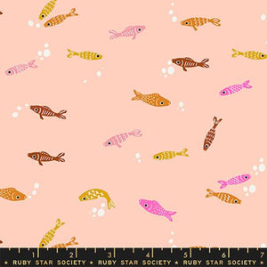 Koi Pond  Fishies Peach Fizz RS1036 12 by Ruby Star Society - Moda - HALF YARD