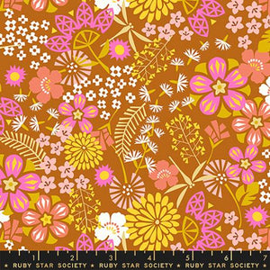 Koi Pond  Flowers Geometric Saddle RS1037 12 by Ruby Star Society - Moda - HALF YARD