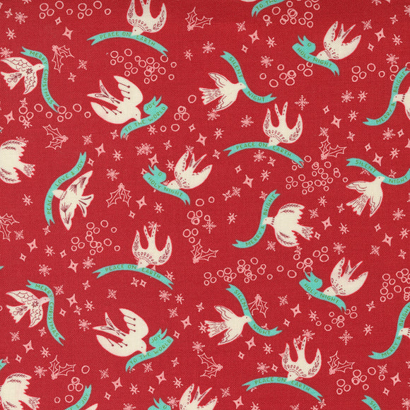 Cheer Merriment Good Tidings Cranberry 45532 13 by Fancy That Design House- Moda- 1 Yard