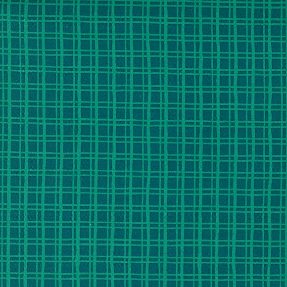 Cheer Merriment Christmas Check Teal 45536 22 by Fancy That Design House- Moda- 1 Yard
