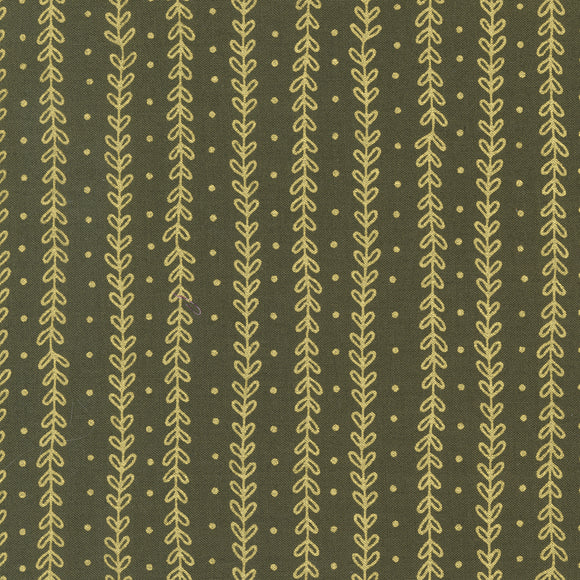 Meadowmere Petal Stripes Forest 48367 13M by  Gingiber- Moda- 1 Yard