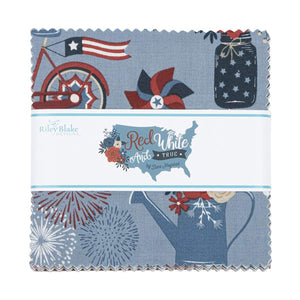 Red, White and True  5" Stacker by Dani Mogstad for Riley Blake Fabric-