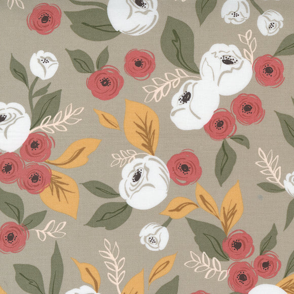 Flower Pot Meadow Taupe 5160 14 by Lella Boutique- 1 Yard