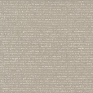 Flower Pot Text Taupe 5164 14 by Lella Boutique- 1 Yard