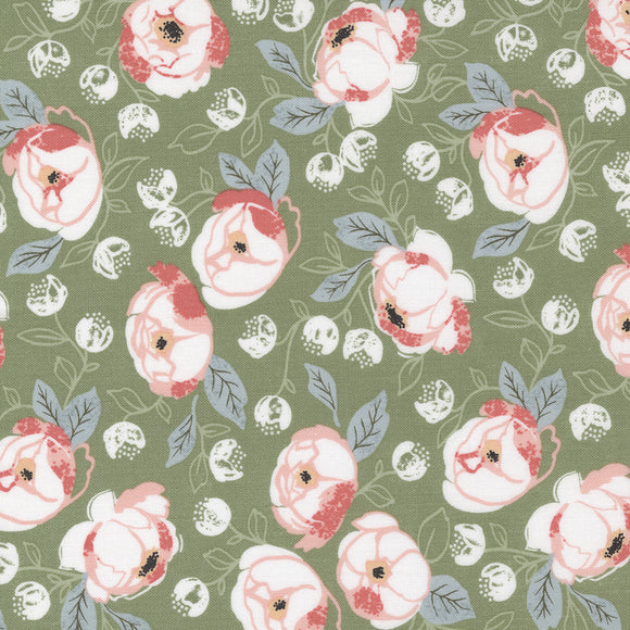 Country Rose Bouquet Sage  5170 14  by Lella Boutique- Moda-1 Yard