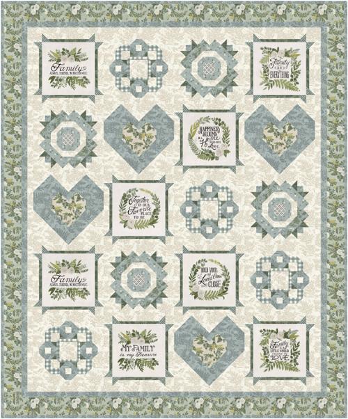 Happiness Sampler Quilt Kit by Deb Strain - Pattern by Coach House Designs- 58