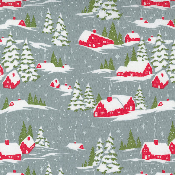 Merry Little Christmas Scenic Winter Grey 55240 17 by Bonnie and Camille- Moda- 1 yard