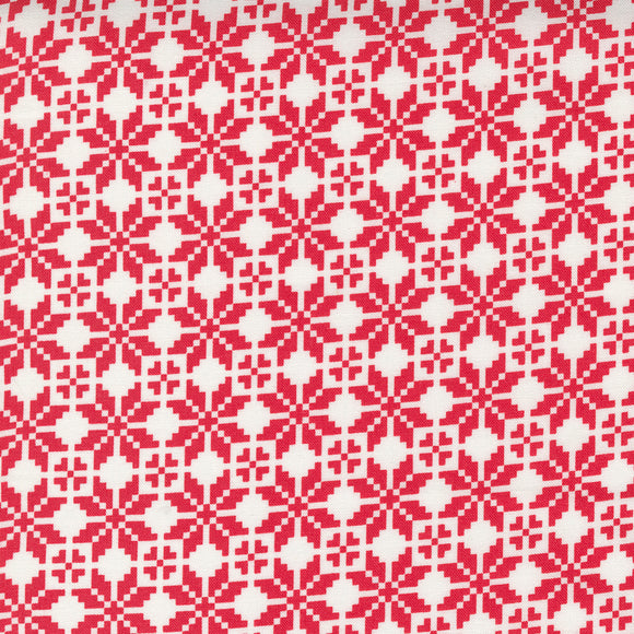 Merry Little Christmas Knit Star Cream Red 55242 19 by Bonnie and Camille- Moda- 1 yard