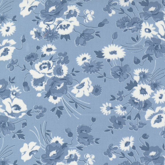 PREORDER Nantucket Summer Summerset Florals Light Blue  55260 24 by Camille Roskelley of Thimble Blossoms- 1/2 Yard