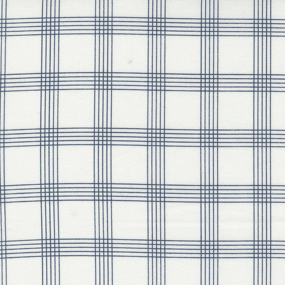 PREORDER Nantucket Summer Plaid Checks Cream Navy 55262 11 by Camille Roskelley of Thimble Blossoms- 1/2 Yard