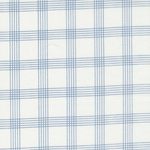 Nantucket Summer Plaid Checks Cream Blue 55262 24 by Camille Roskelley of Thimble Blossoms- 1 Yard