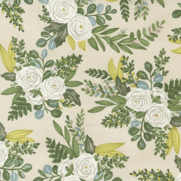 Happiness Blooms All Over Floral Natural 56051 12 by Deb Strain- 1 Yard