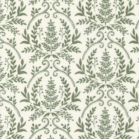 Happiness Blooms Fern Damask White Washed 56053 14 by Deb Strain- 1 Yard