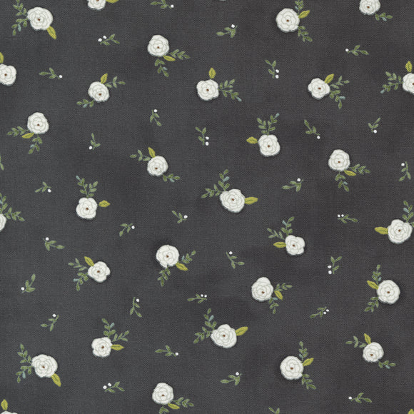 Happiness Blooms Tossed Blooms Slate 56056 13 by Deb Strain- 1 Yard