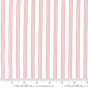 Lighthearted Stripe Cream Red 55296 11 Moda #1 - 1 Yard