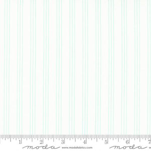 Lighthearted Stripe Cream Aqua 55296 21 Moda #1 - 1 Yard