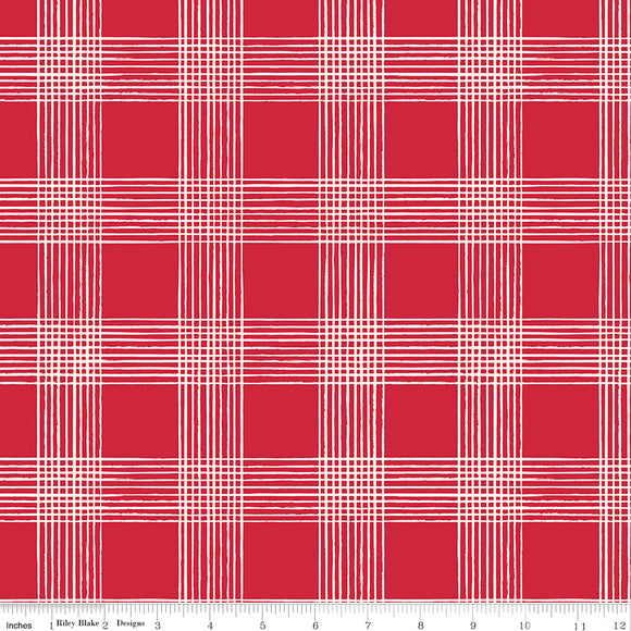 Land of The Brave Plaid C13143-RED by My Mind's Eye- Riley Blake Designs- 1 Yard