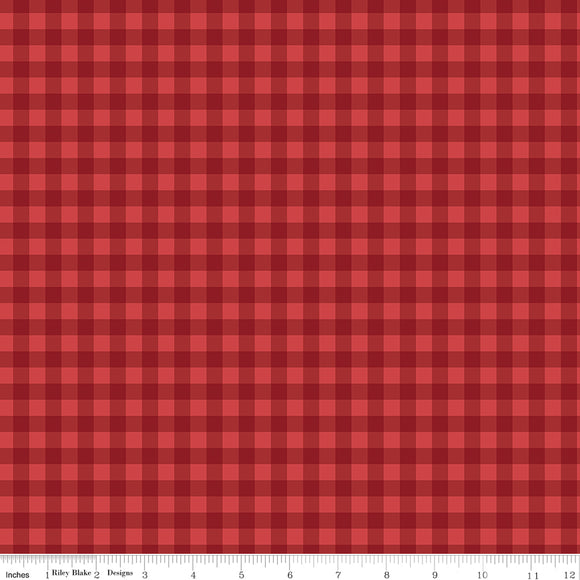 Red, White and True Plaid C13186-RED by Dani Mogstad for Riley Blake Fabric- 1 Yard