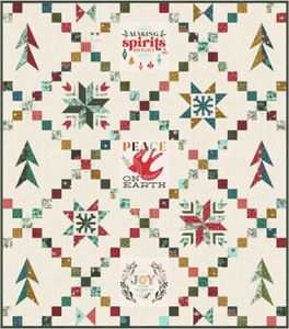 Cheer Merriment Boxed Quilt Kit by Fancy That Design House- Moda- Quilt size: 58" x 66"