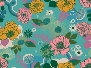 Reverie Meander Metallic Succulent RS0047 15M by Melody Miller for Ruby Star Society- Moda- 1/2 Yard