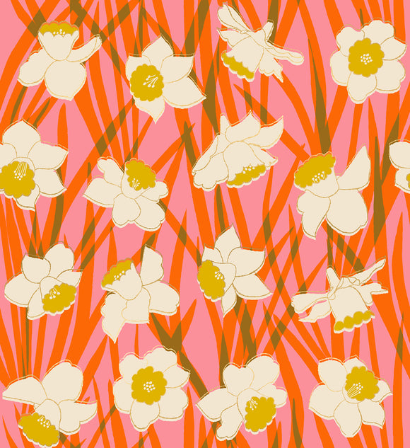 Reverie Daffodils Metallic Sorbet RS0049 12M by Melody Miller for Ruby Star Society- Moda- 1/2 Yard