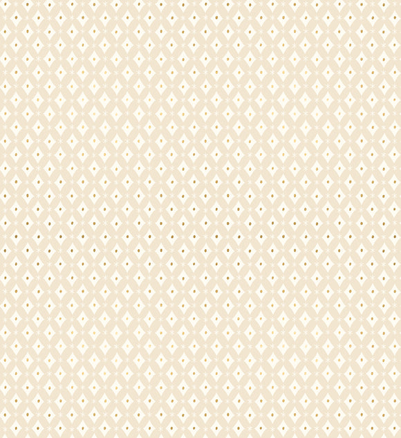 Reverie Diamond Lattice Metallic Natural RS0054 11M by Melody Miller for Ruby Star Society- Moda- 1/2 Yard