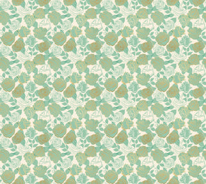 Curio Roses Metallic Moss RS0063 12M  by Melody Miller for Ruby Star Society- Moda- 1/2 yard