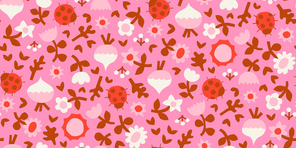 Petunia Clippings Flamingo RS3045 12 by Kimberly Kight -Ruby Star Society - Moda-  Half Yard