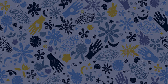 Moonglow Stamp Periwinkle RS4079 15  by Alexia Abegg -  Ruby Star Society-Moda-Half Yard