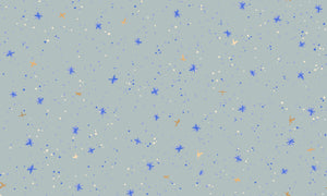 Jolly Darlings Space Thistles Metallic Arctic RS5082 12M by Ruby Star Society - Moda - 1/2 Yard