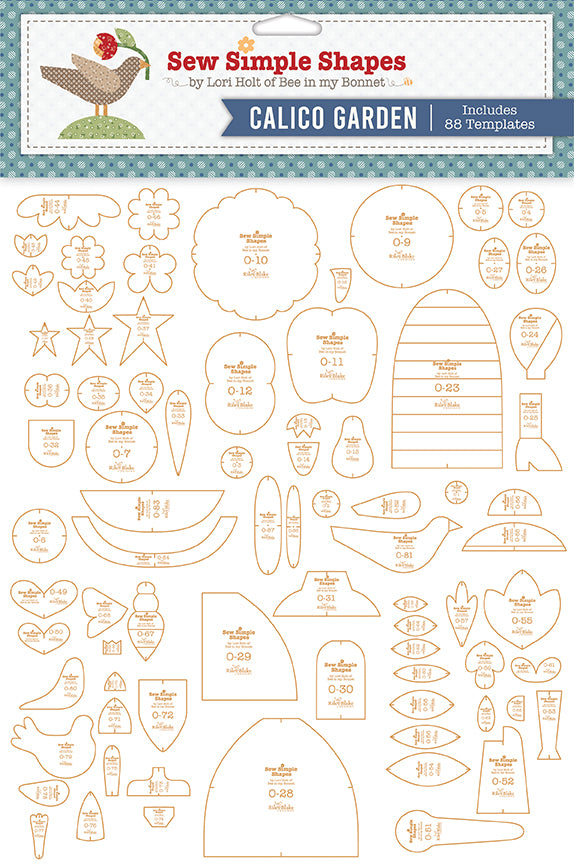 Calico Garden Shapes Simple Shapes  by Lori Holt of Bee in My Bonnet -Riley Blake Designs- 88 templates