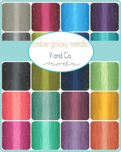 Ombre  Galaxy Fat Quarter Bundle by V and Co- Moda- 20 Prints-