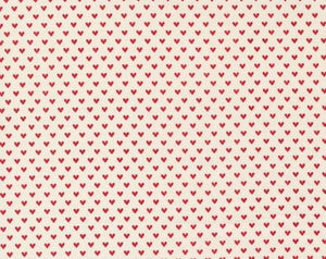 Flirt Tiny Hearts Cream Red 55574 31 by Sweetwater - Moda- 1 yard