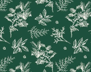 Old Fashioned Christmas Sprigs C12132-FOREST-Riley Blake Designs- 1 Yard