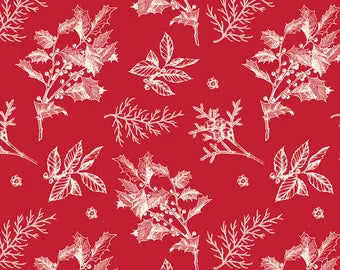 Old Fashioned Christmas Sprigs C12132-RED  -Riley Blake Designs- 1 Yard