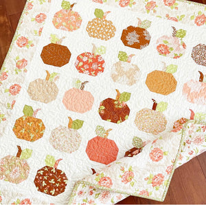 Pumpkin Charms Quilt Kit - The Pattern Basket- Cinnamon and Cream